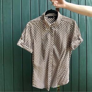 New York and Company Short Sleeve Button Down Shirt